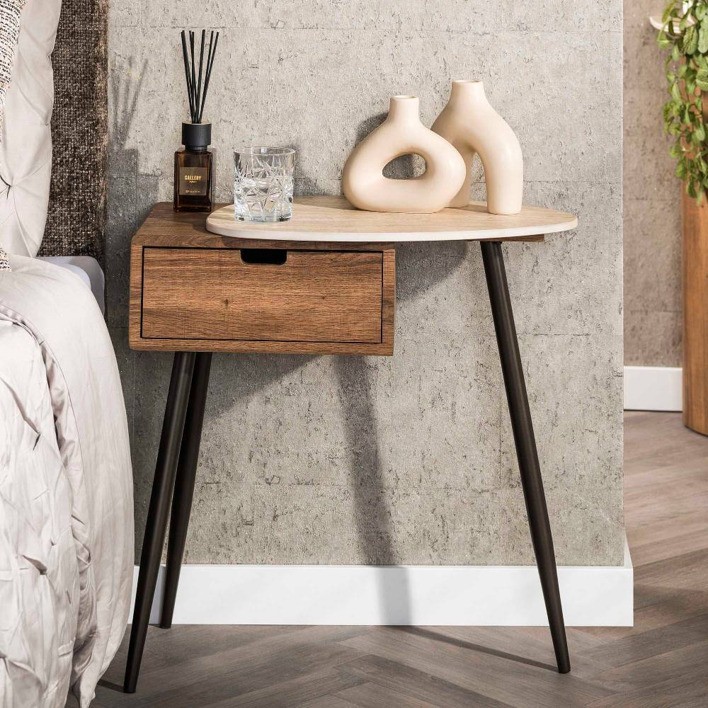 Nachttisch Kommode Nivatus 60 cm breit mit Dreifußgestell