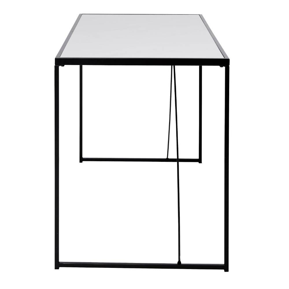 Bügelgestell Schreibtisch Zybilla in Schwarz und Weiß