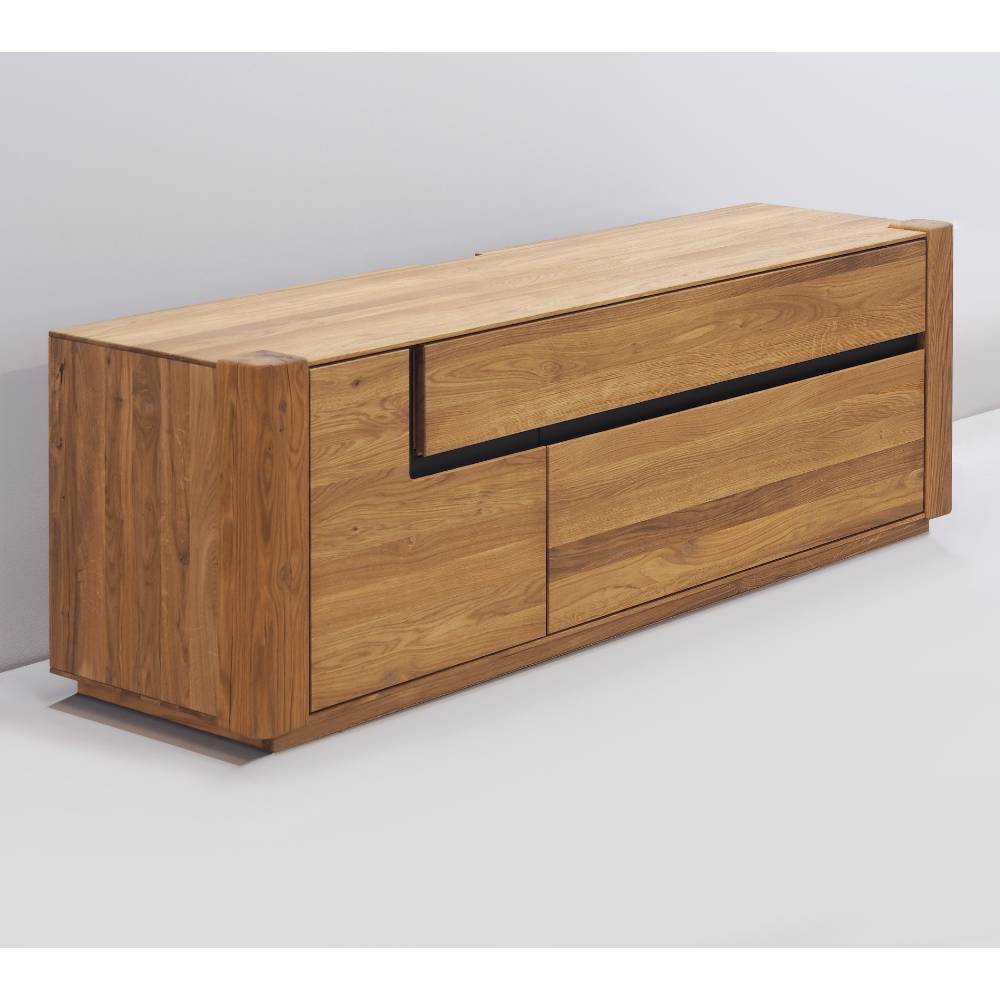 TV Lowboard Arouca aus Eiche Massivholz 162 cm breit