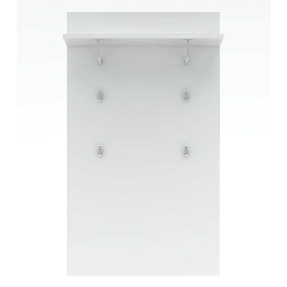 Wandgarderobe Pandoro in Weiß mit 4 Kleiderhaken