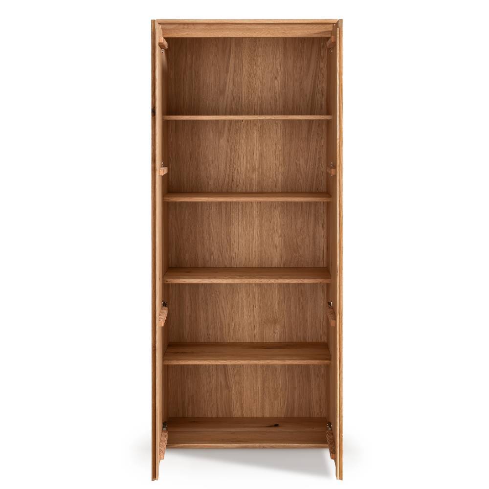 Eiche Massivholz Büroschrank Samluca mit Drehtüren 194 cm hoch
