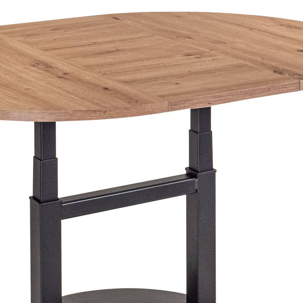 Wohnzimmer Tisch Clarina höhenverstellbar mit einer Einlegeplatte