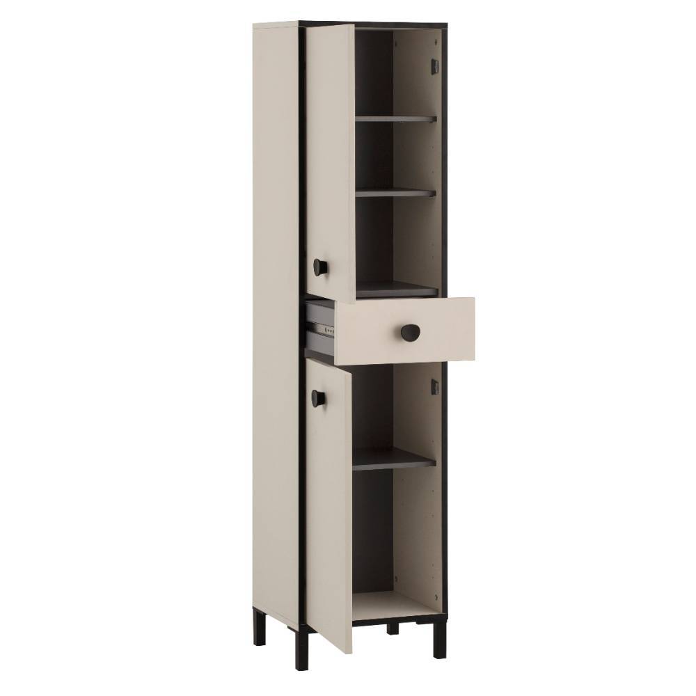 Hochschrank Isabelona in Cremeweiß 41 cm breit