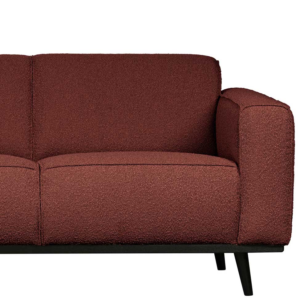 Boucle Stoff Sofa Valuta in Kastanienfarben 230 cm breit