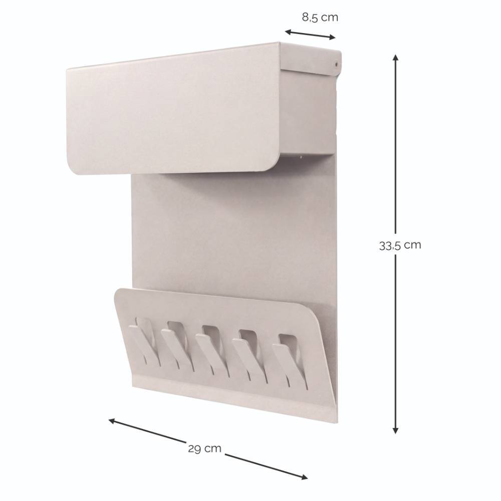 Wandgarderobe Yusephia aus Stahl mit 5 Kleiderhaken