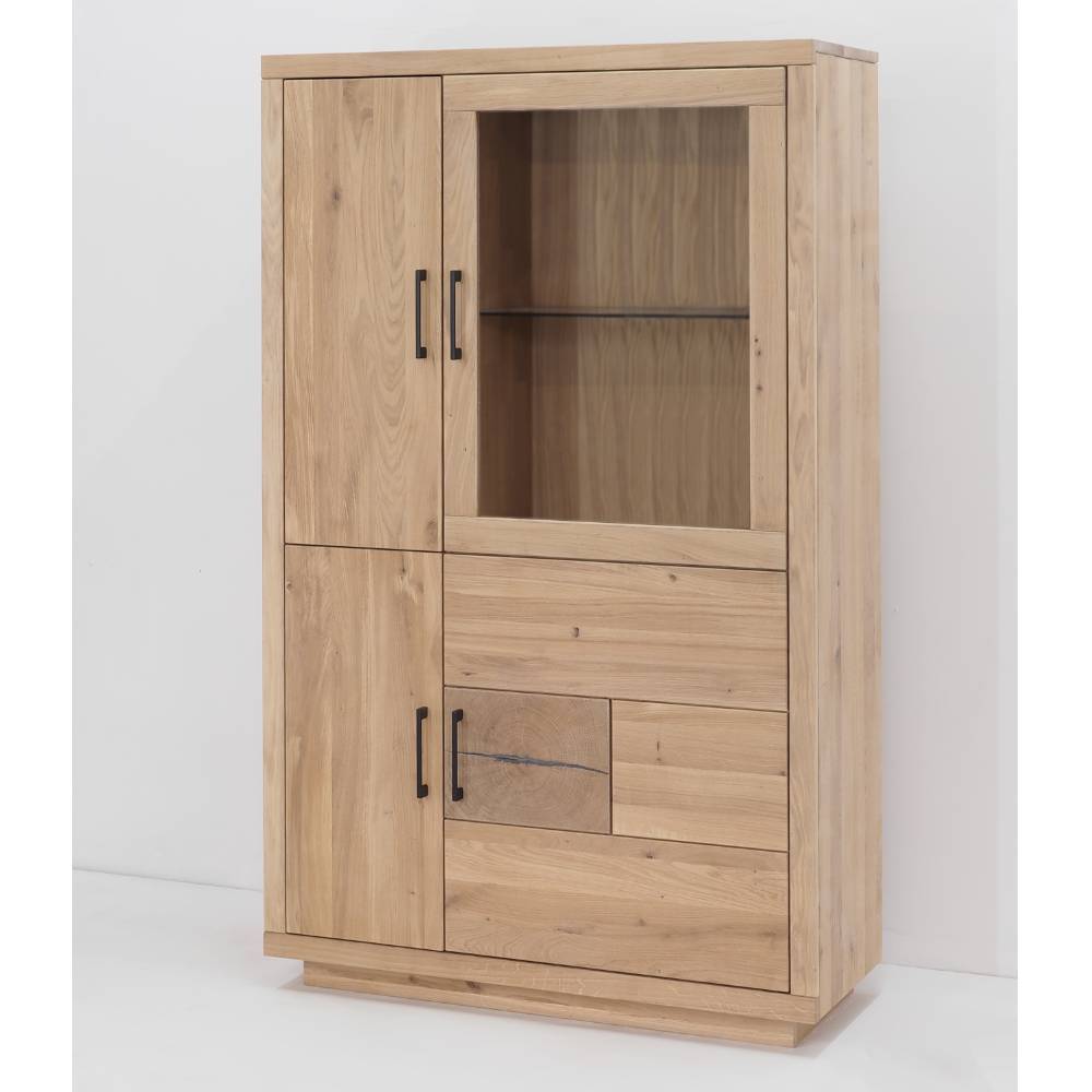 Vitrinenschrank Artjes in Eiche Bianco geölt