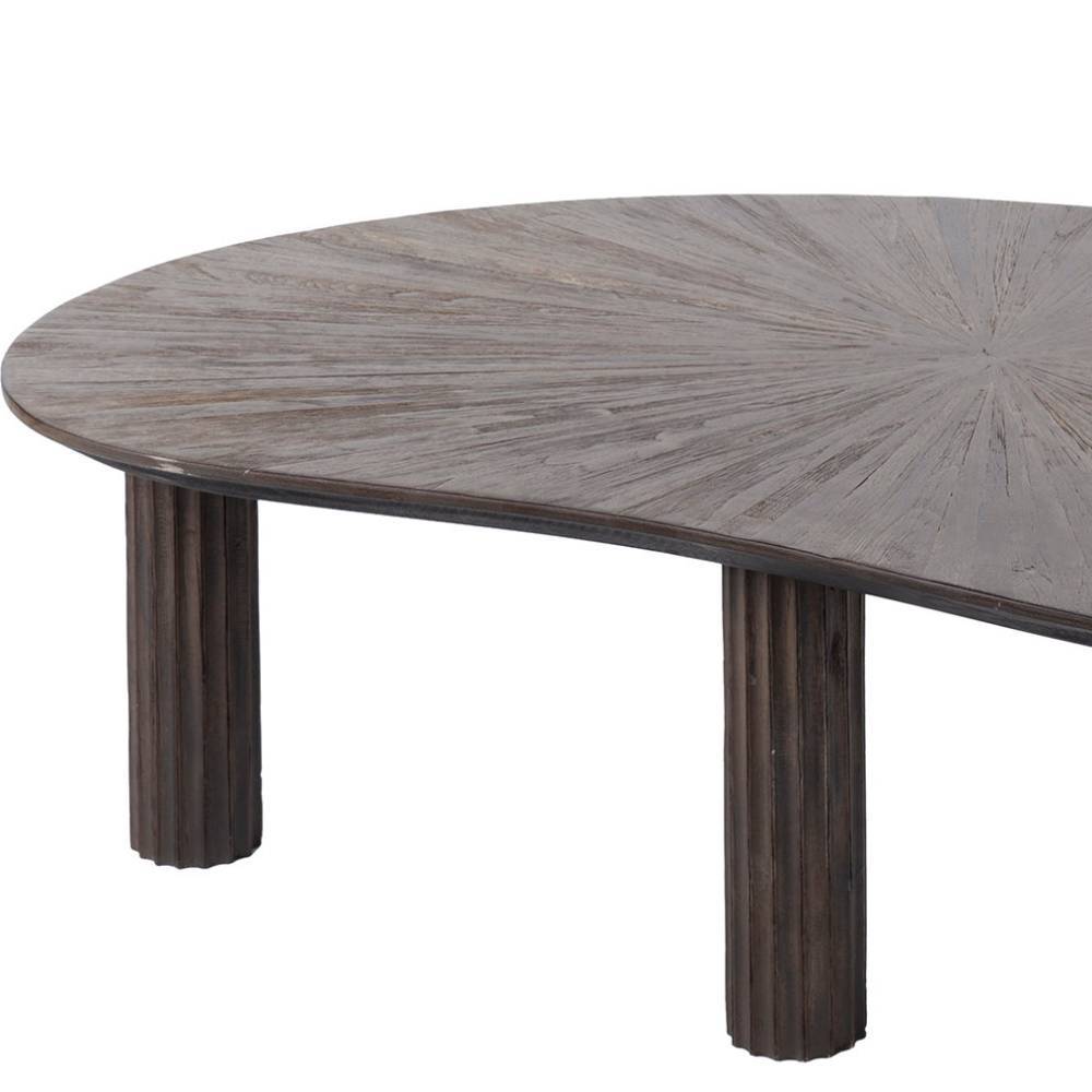Sofa Tisch Figureras in Nierenform aus Teak Massivholz
