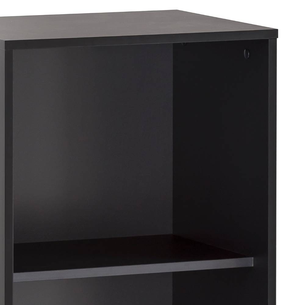 Büroregal Snowball in Schwarz matt melaminbeschichtet