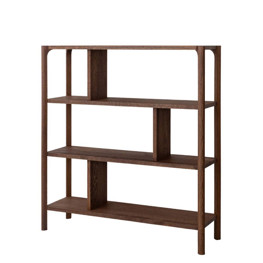 Massivholzregal Sona in Eiche Tabacco 100 cm breit