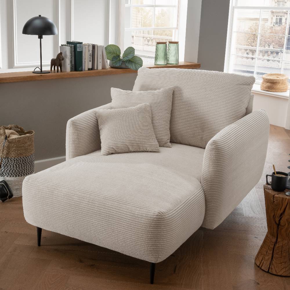 Bigsessel Libero aus Cord in Beige