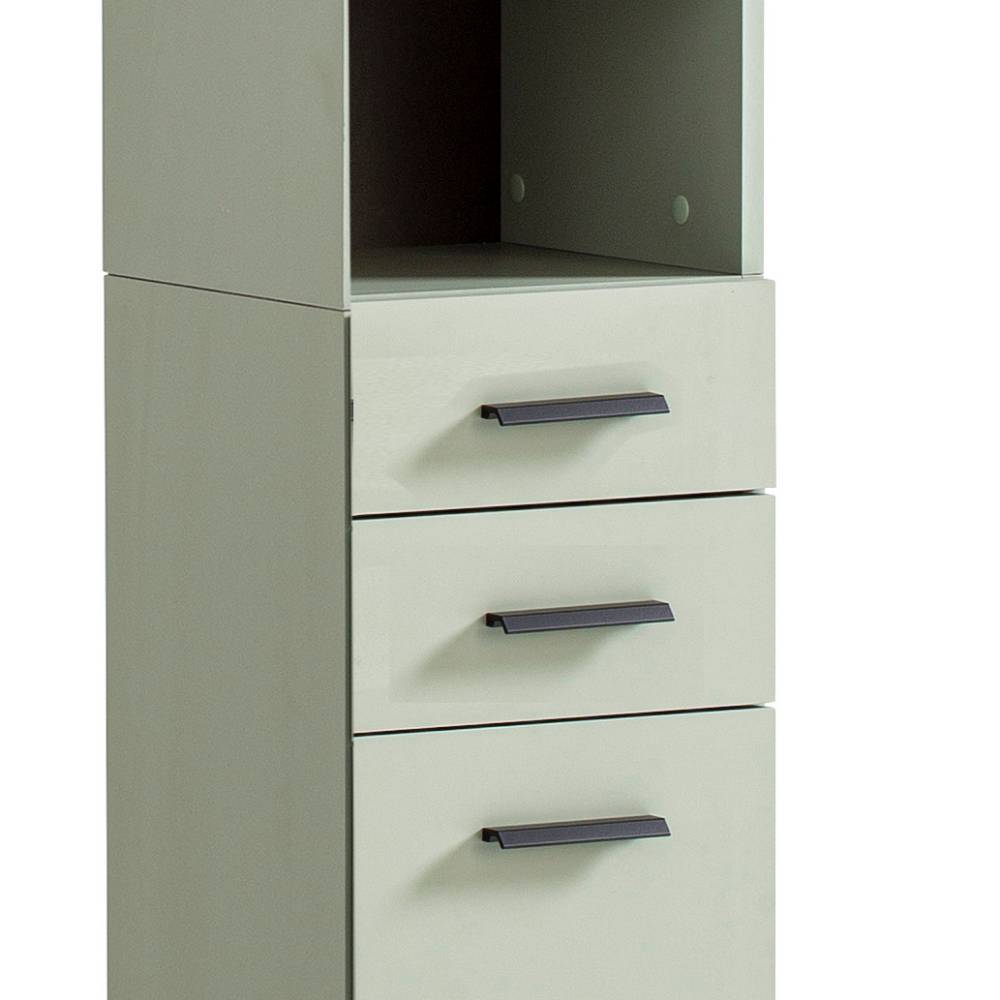 Bad Hochschrank Hamzad 30 cm breit mit zwei offenen Fächern