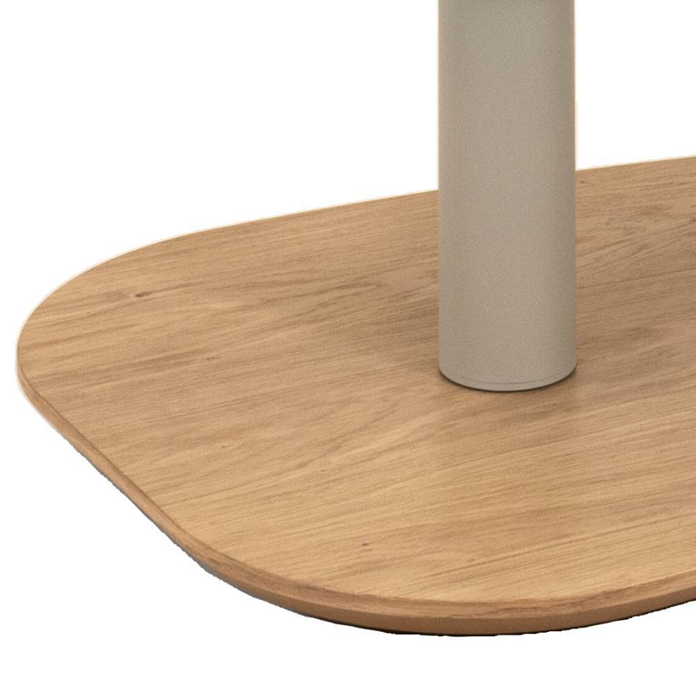 Designercouchtisch Vanskupa auf Säulengestell in ovaler Form