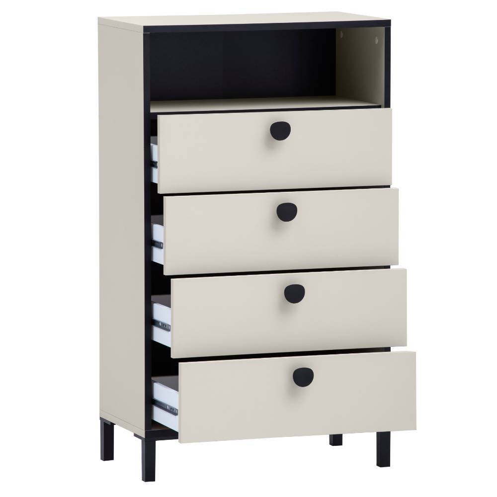 Kommode Isabelona mit vier Schubladen 104 cm hoch