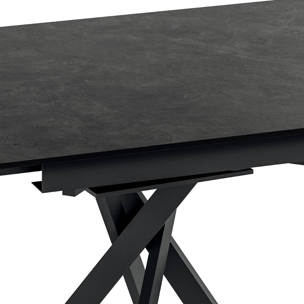 Ausziehtisch Fontana in Dunkelgrau mit Keramik Oberfläche