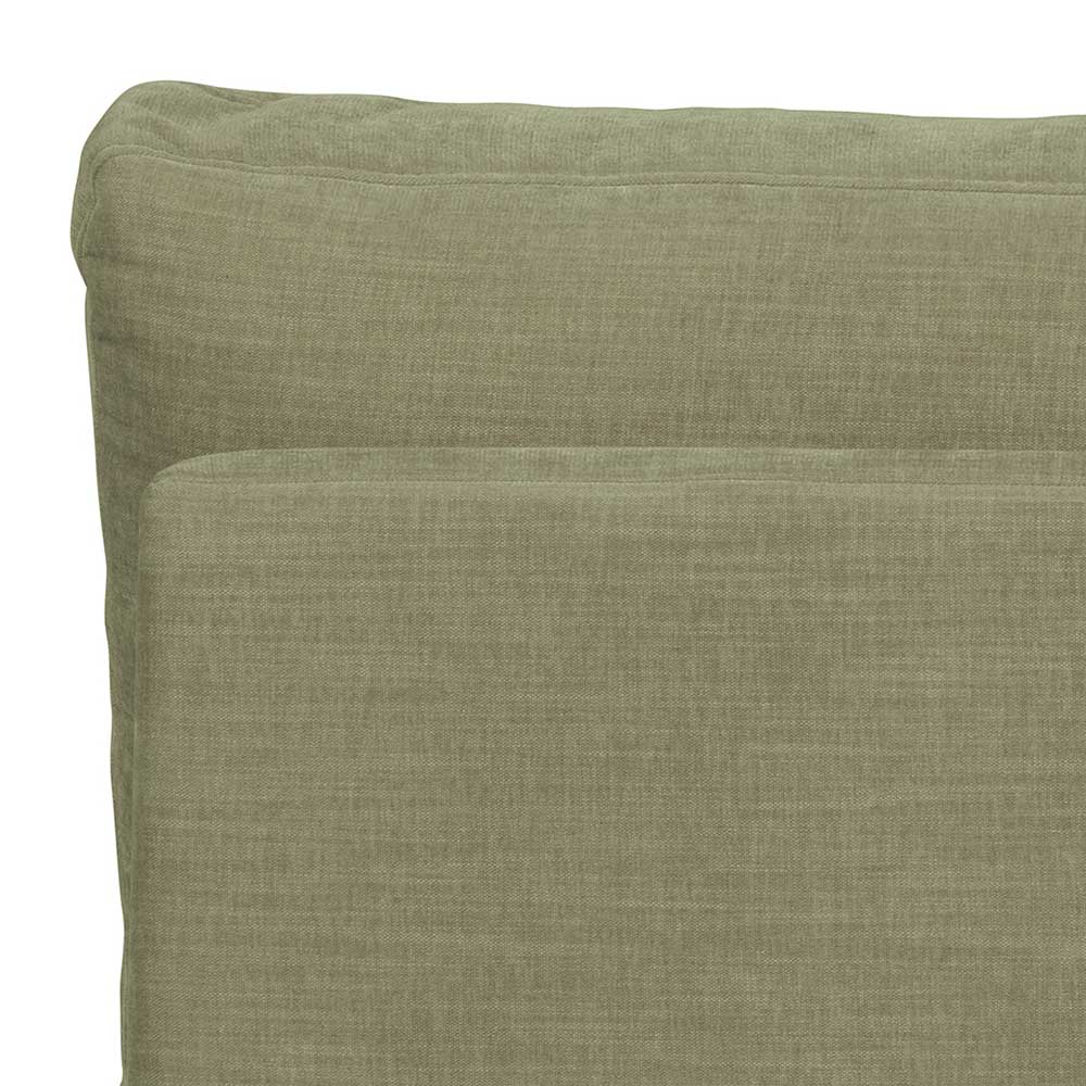 Eckelement Sofa Karyon in Graugrün Rücken echt bezogen