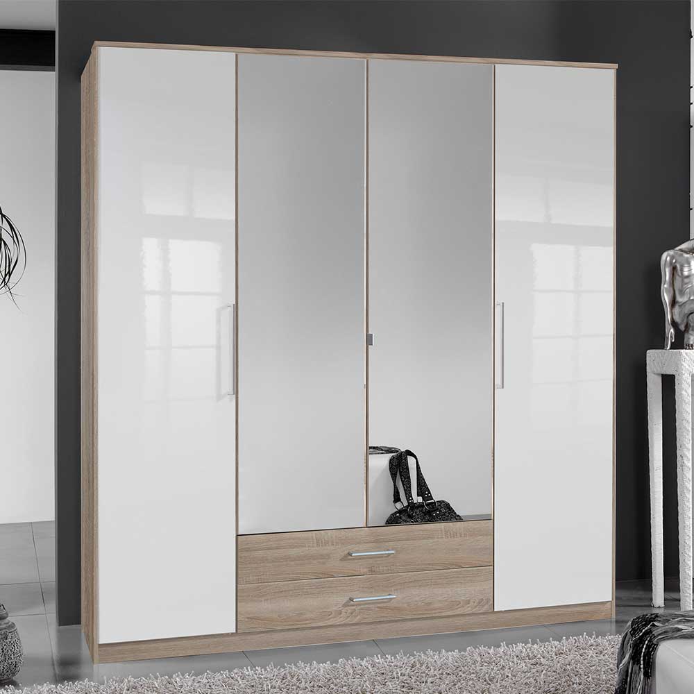 Kleiderschrank Fashiona mit Spiegeltüren und zwei Schubladen