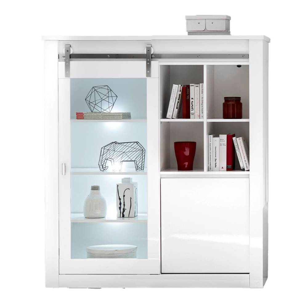 Wohnwand modern Melvyno 334 cm breit und 152 cm hoch (dreiteilig)