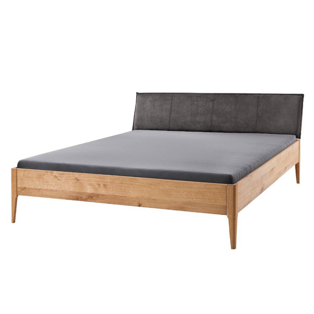 Doppel Bett Endana in Anthrazit und Wildeichefarben