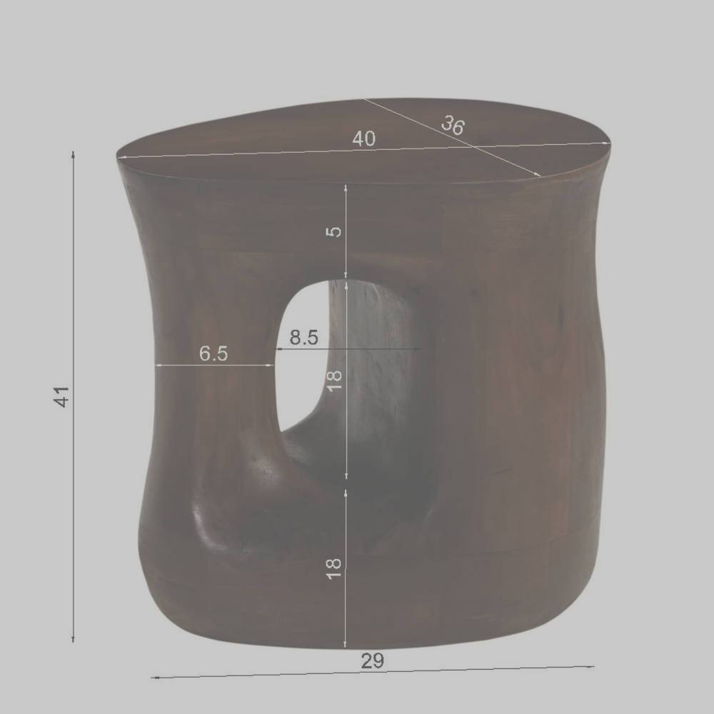 Beistelltisch Sofa Mercana in organischer Form 41 cm hoch