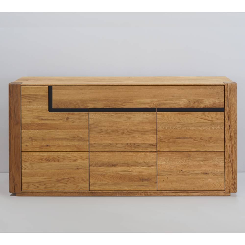 Sideboard Arouca aus Eiche Massivholz mit Griffmulden