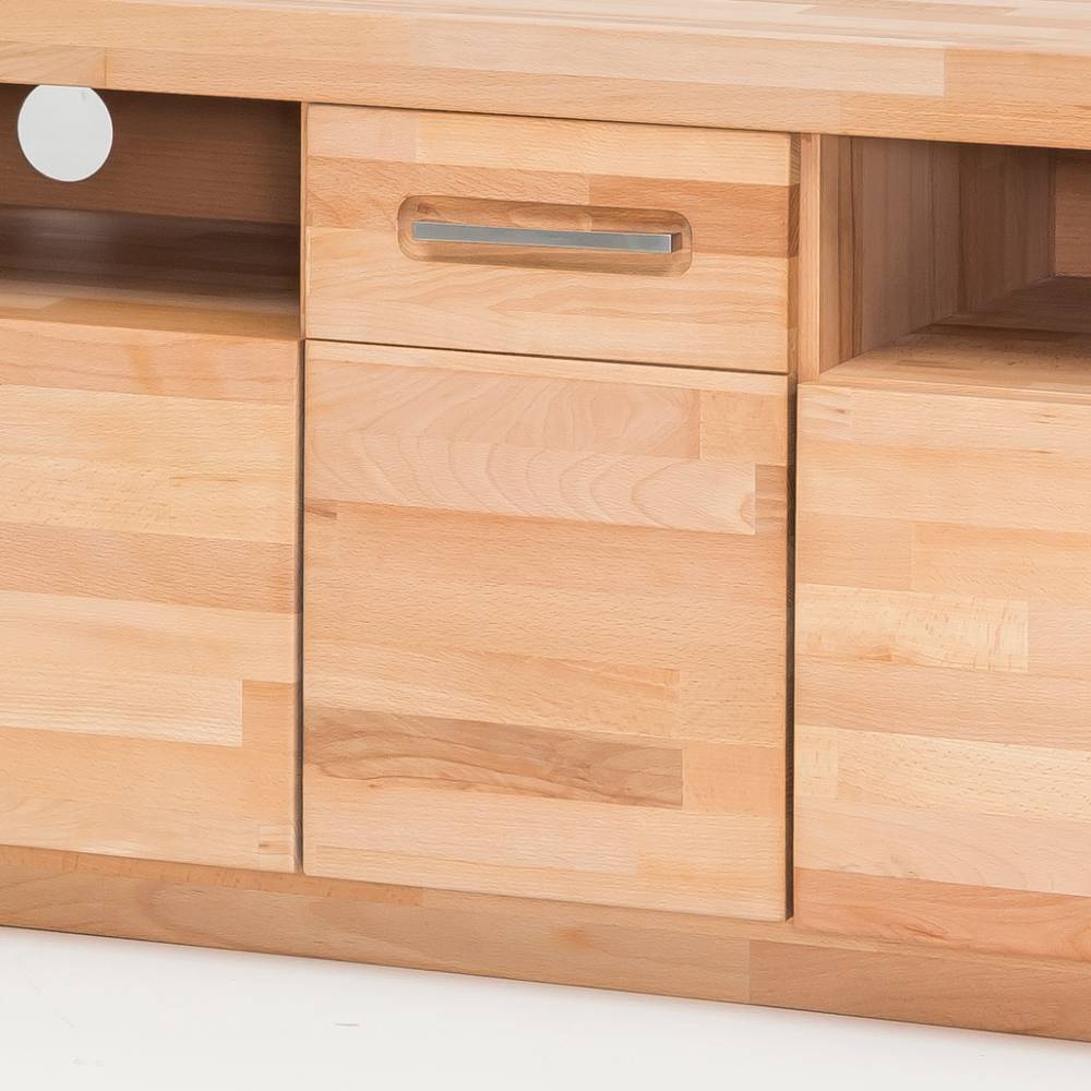 Fernsehlowboard Jameson aus Kernbuche Massivholz 185 cm breit
