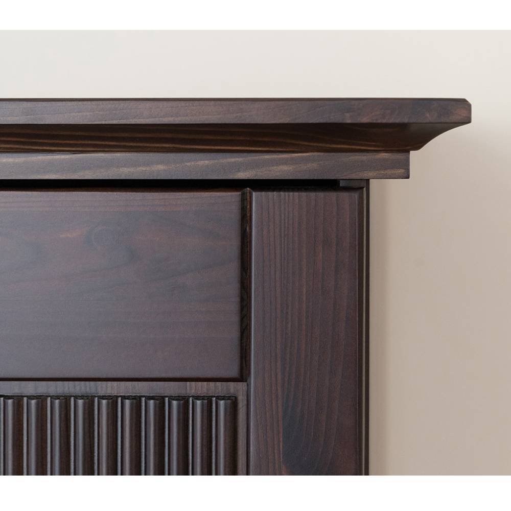 Kleiderschrank Massivholz Phelix in Dunkelbraun im Landhausstil