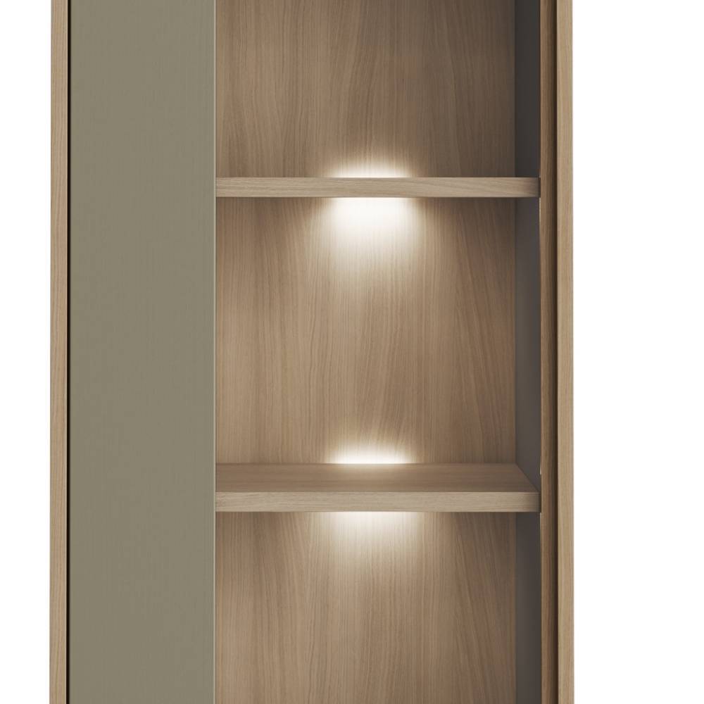 Stauraumvitrine Fine mit Glastür und drei Einlegeböden