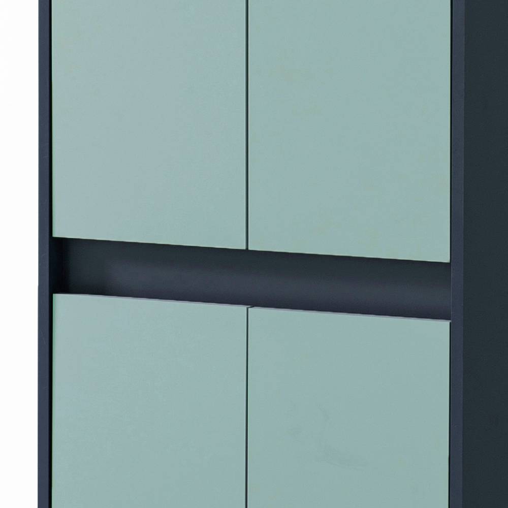 Badezimmer Hochschrank Elliot in Taubenblau und Dunkelblau