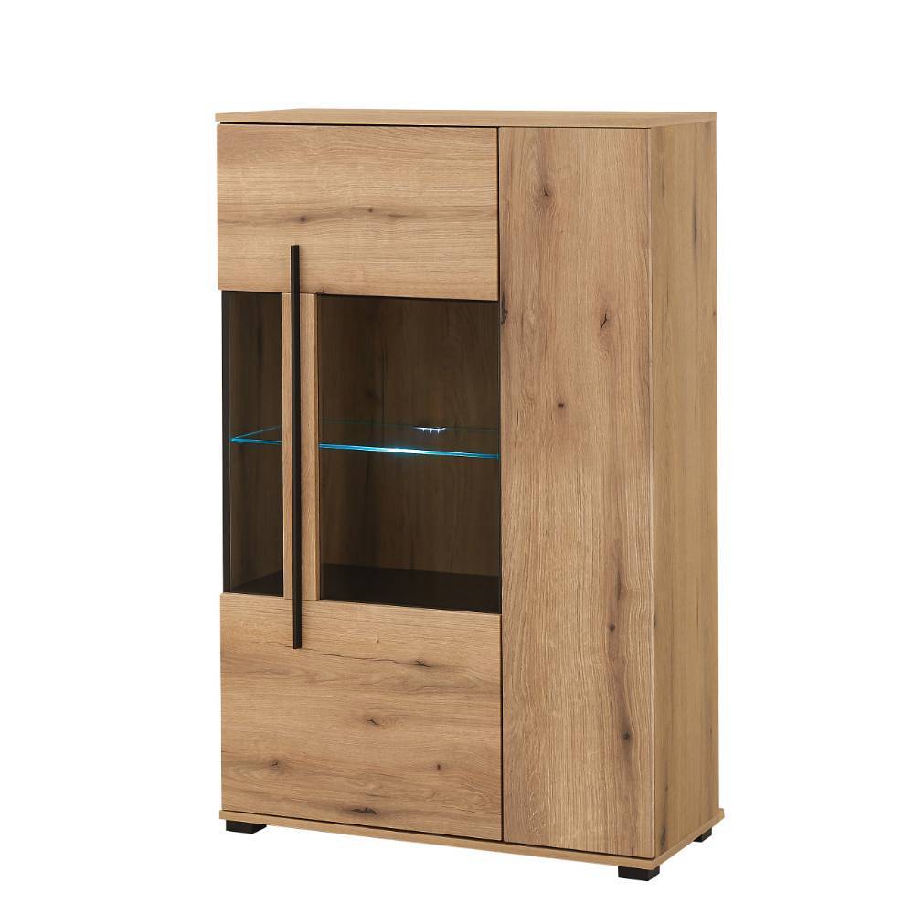 TV Wohnwand Cemutra in modernem Design - Eichefarben (vierteilig)