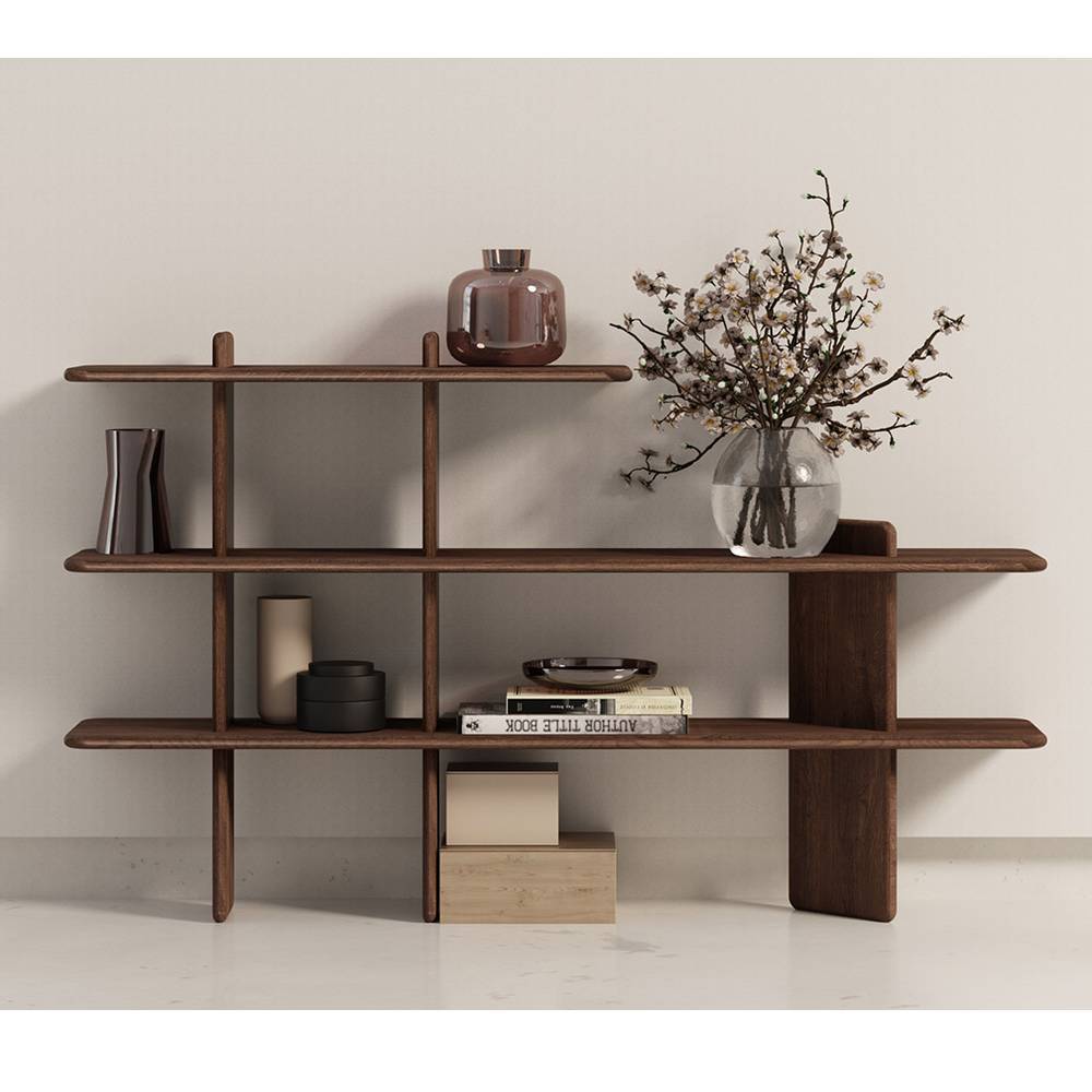 Hängeregal Guaran aus Eiche Massivholz im Skandi Design