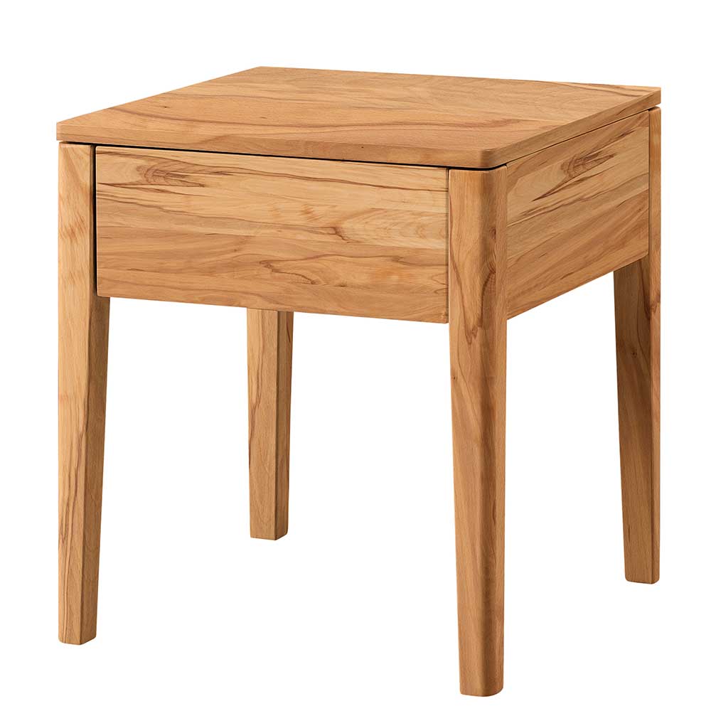 Massives Wildbuche Bett Persona 140x200 cm - 84 cm hoch