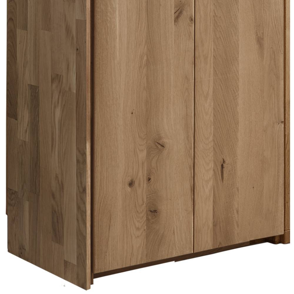 Kleiderschrank Massivholz schmal Snoba geölt mit Drehtür