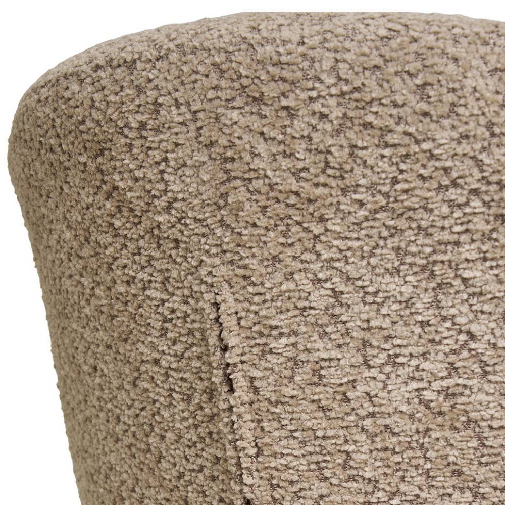 Polsterstuhl Esszimmer Socotta in Beige aus Boucle Stoff (2er Set)