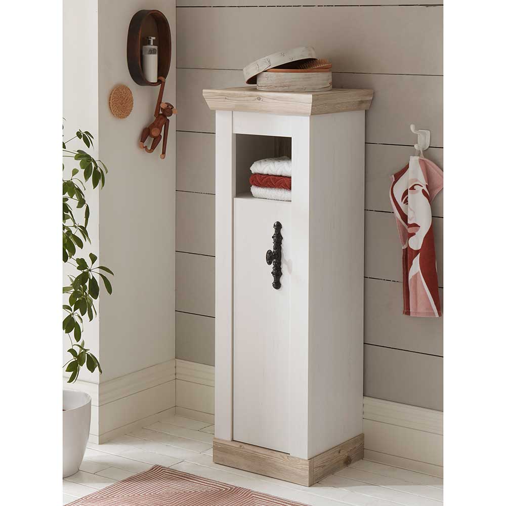 Badmidischrank Atridia mit offenem Fach und Tür