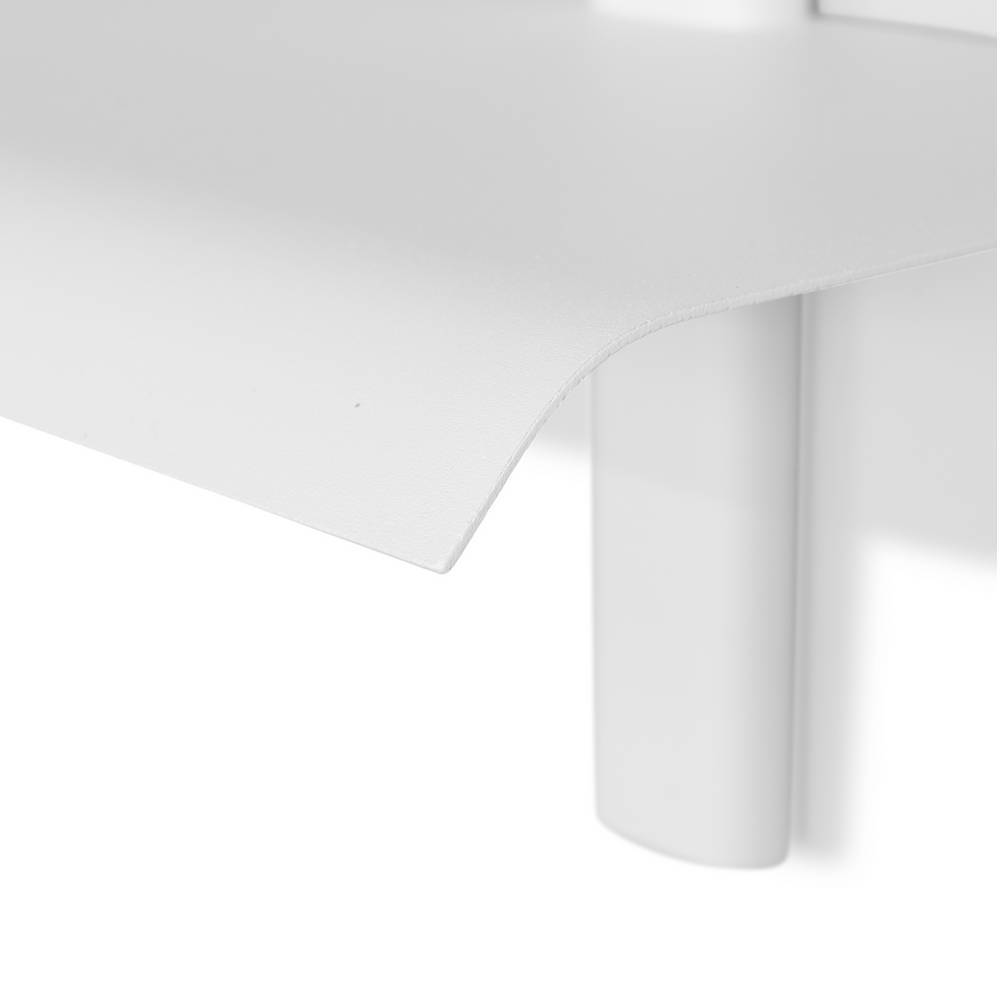 Wandregal Ilfred in Weiß pulverbeschichtet 60 cm breit