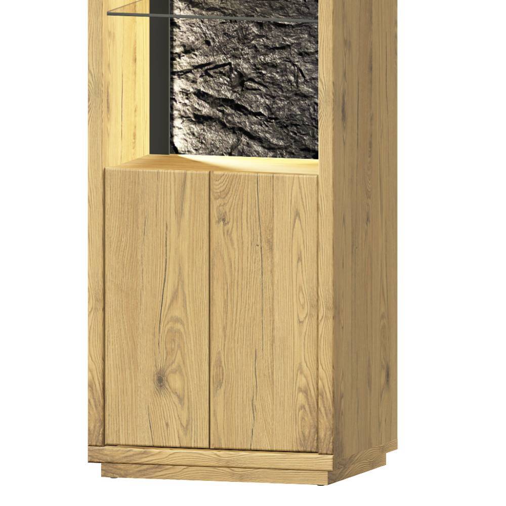 Standvitrine Ostoro mit zwei Glasböden 50 cm breit