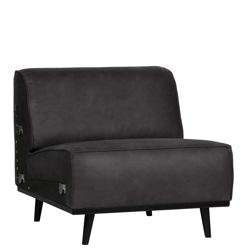 1-Sitzer Couch Element Liner in Dunkelgrau mit 45 cm Sitzhöhe