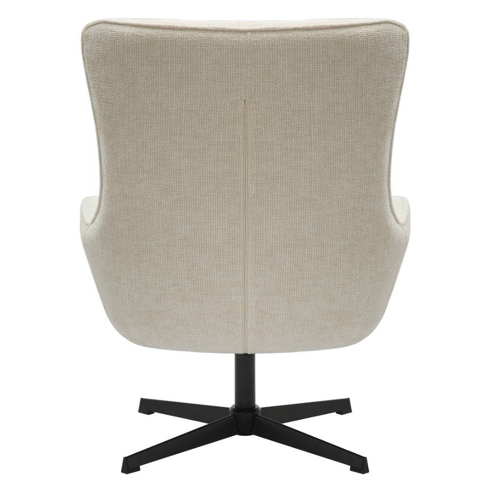 Sessel Capolyna in Beige aus Chenillegewebe