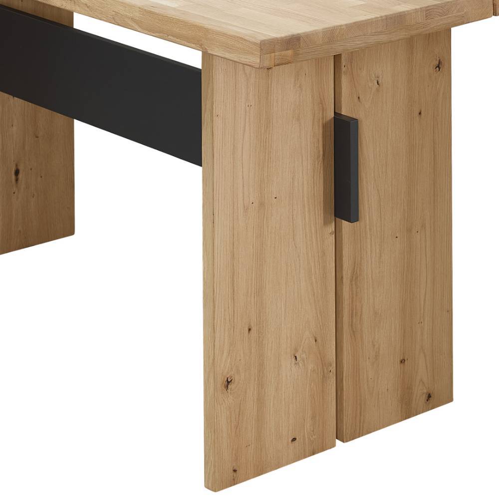 Tisch Esszimmer Tablonero in Wildeichefarben mit Wangen Gestell