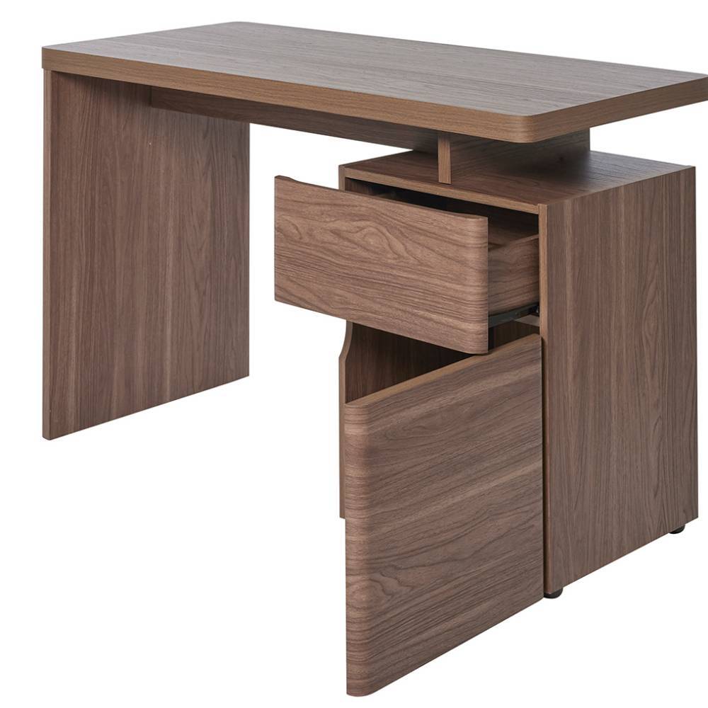 Designschreibtisch Lorossa in Walnussfarben 120 cm breit