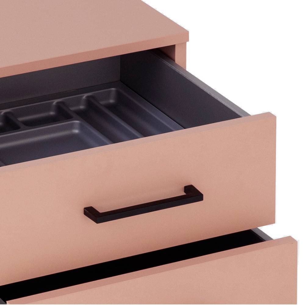 Bürorollcontainer Memba in Apricot mit drei Schubladen