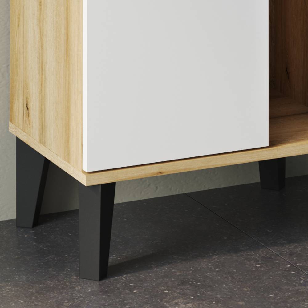 Badezimmer Hochschrank Zyret 190 cm hoch mit vier offenen Fächern