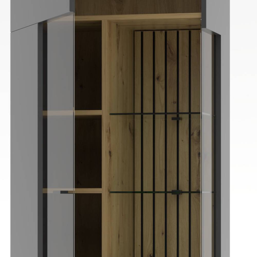 Wohnwand Yarisis in modernem Design 230 cm hoch (sechsteilig)