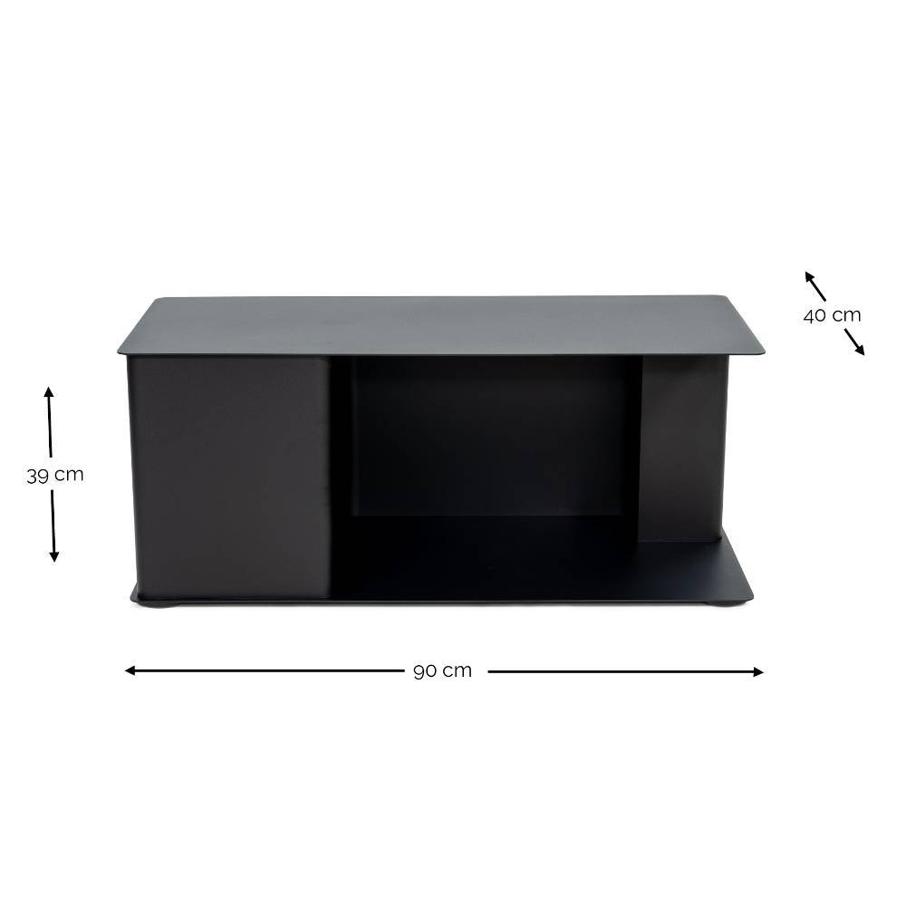 Beistelltisch Sofa Eradis in Schwarz aus Stahl