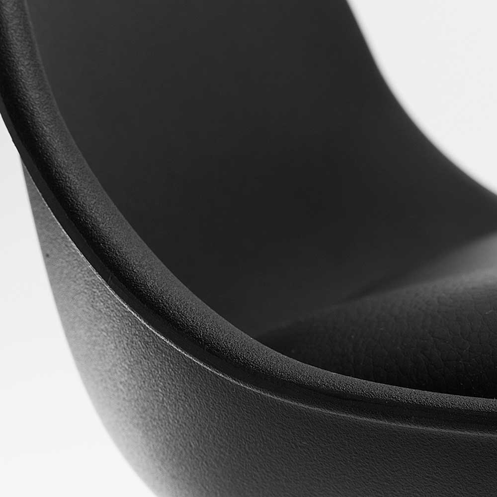 Schwarze Tresenstühle Luyasa mit Schalensitz höhenverstellbar (2er Set)