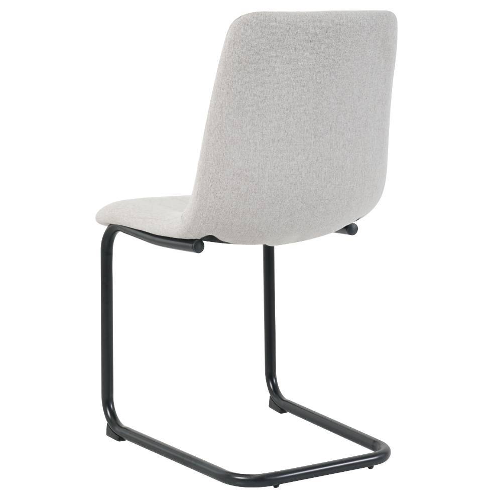 Freischwingerstuhl Syriana aus meliertem Webstoff in Beige (2er Set)