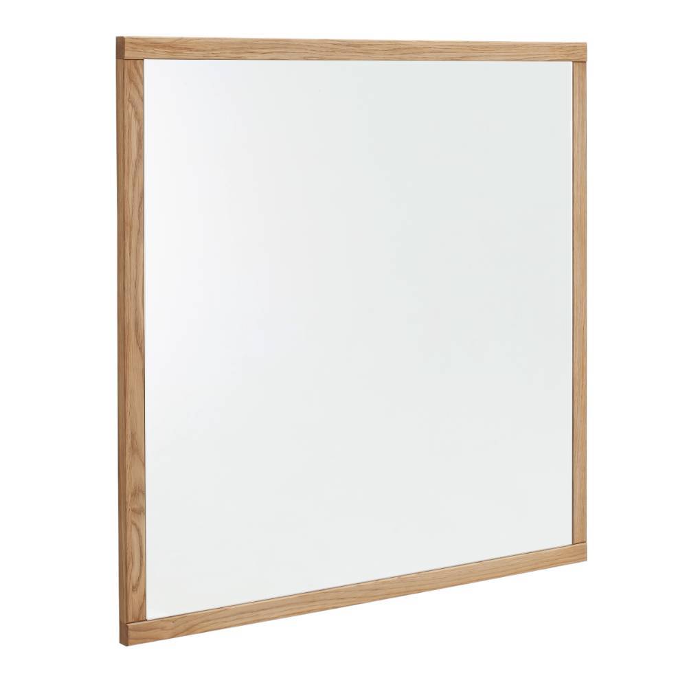 Wandspiegel Sisam mit Holzrahmen in quadratischer Form