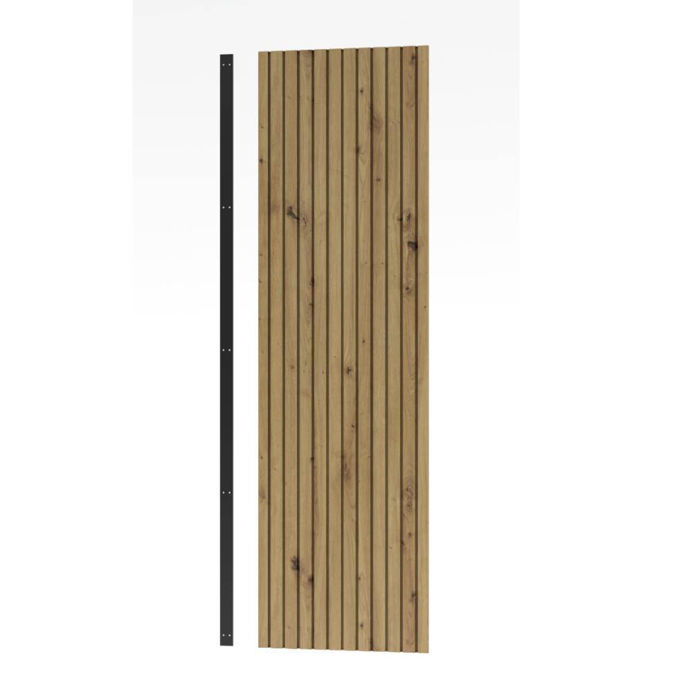 Design Wohnwand Yarisis in Dunkelgrau und Wildeichefarben (achtteilig)