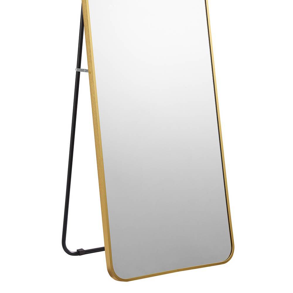 Standspiegel Family in Goldfarben mit Metallrahmen
