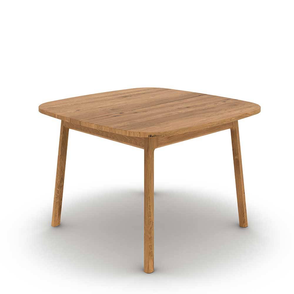 Küchen Tisch Koropi aus Wildeiche Massivholz mit Vierfußgestell